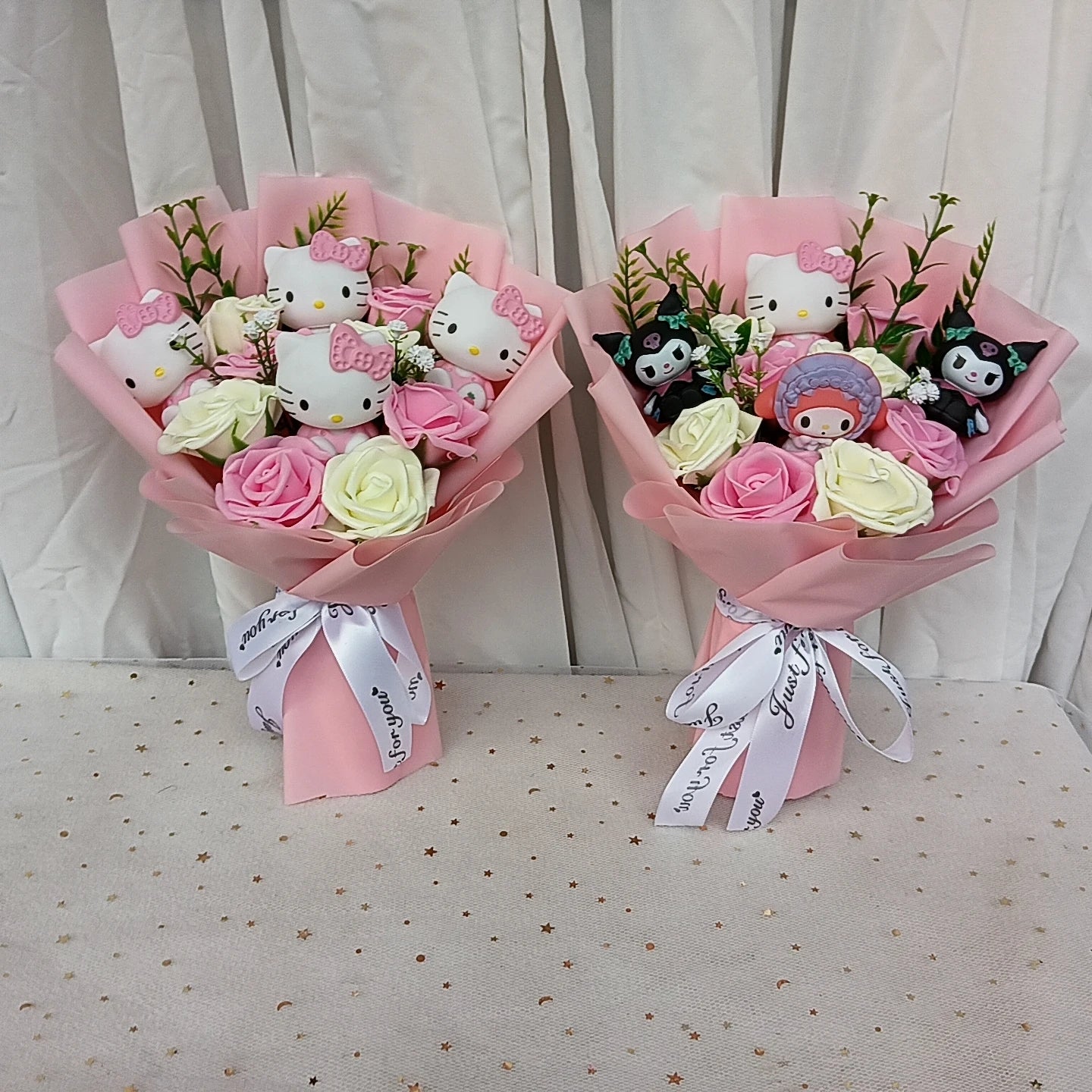 Charming Anime Hello Kitty Plush Bouquet – Perfect Gift for Valentine's Day, Weddings, and Christmas!