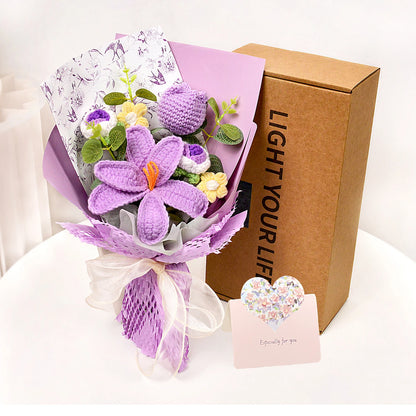 Charming Handmade Crochet Tulip Bouquet - Perfect for Any Occasion including Birthdays, Christmas, Mother's Day, and more!