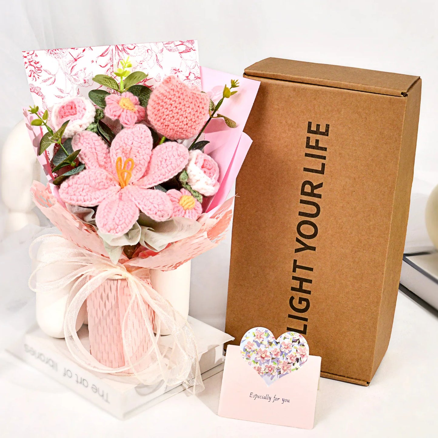 Charming Handmade Crochet Tulip Bouquet - Perfect for Any Occasion including Birthdays, Christmas, Mother's Day, and more!