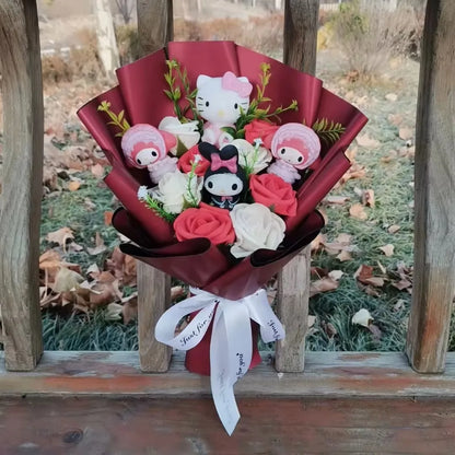 Charming Anime Hello Kitty Plush Bouquet – Perfect Gift for Valentine's Day, Weddings, and Christmas!
