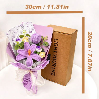 Charming Handmade Crochet Tulip Bouquet - Perfect for Any Occasion including Birthdays, Christmas, Mother's Day, and more!