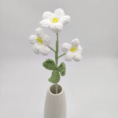 Charming Mini Rose Crochet Flowers – Creative Knitted Flower Bouquets for Weddings, Parties, and Home Decor